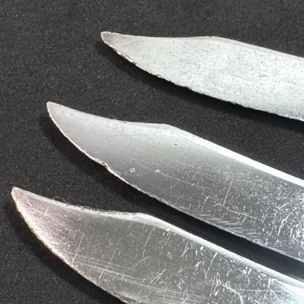 Six Mother Of Pearl and Sterling Silver Fruit Knives